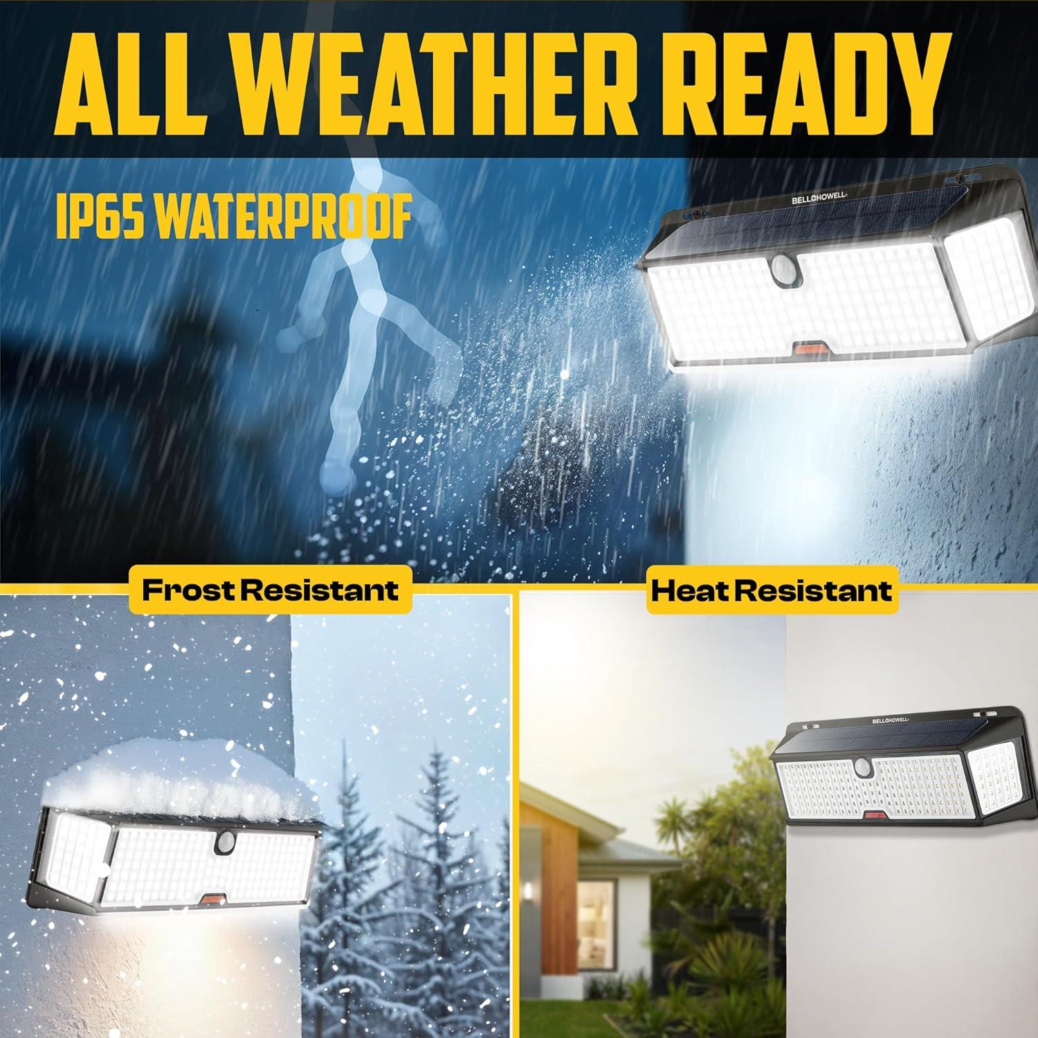 Bell + Howell Bionic Wall Light XL Pro – 1000 Lumens Solar Powered Motion Activated Outdoor LED Light