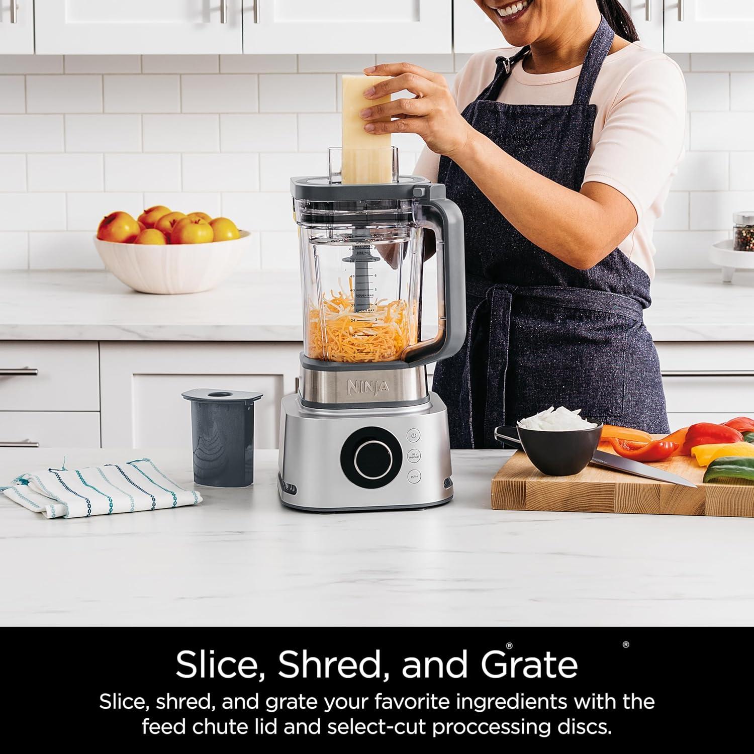 Ninja Ninja Blender and Food Processor System, Power Blenders For-Kitchen and Personal Size, Smoothie Maker, 6 Functions, 72-oz. Glass Pitcher and To-Go Cups