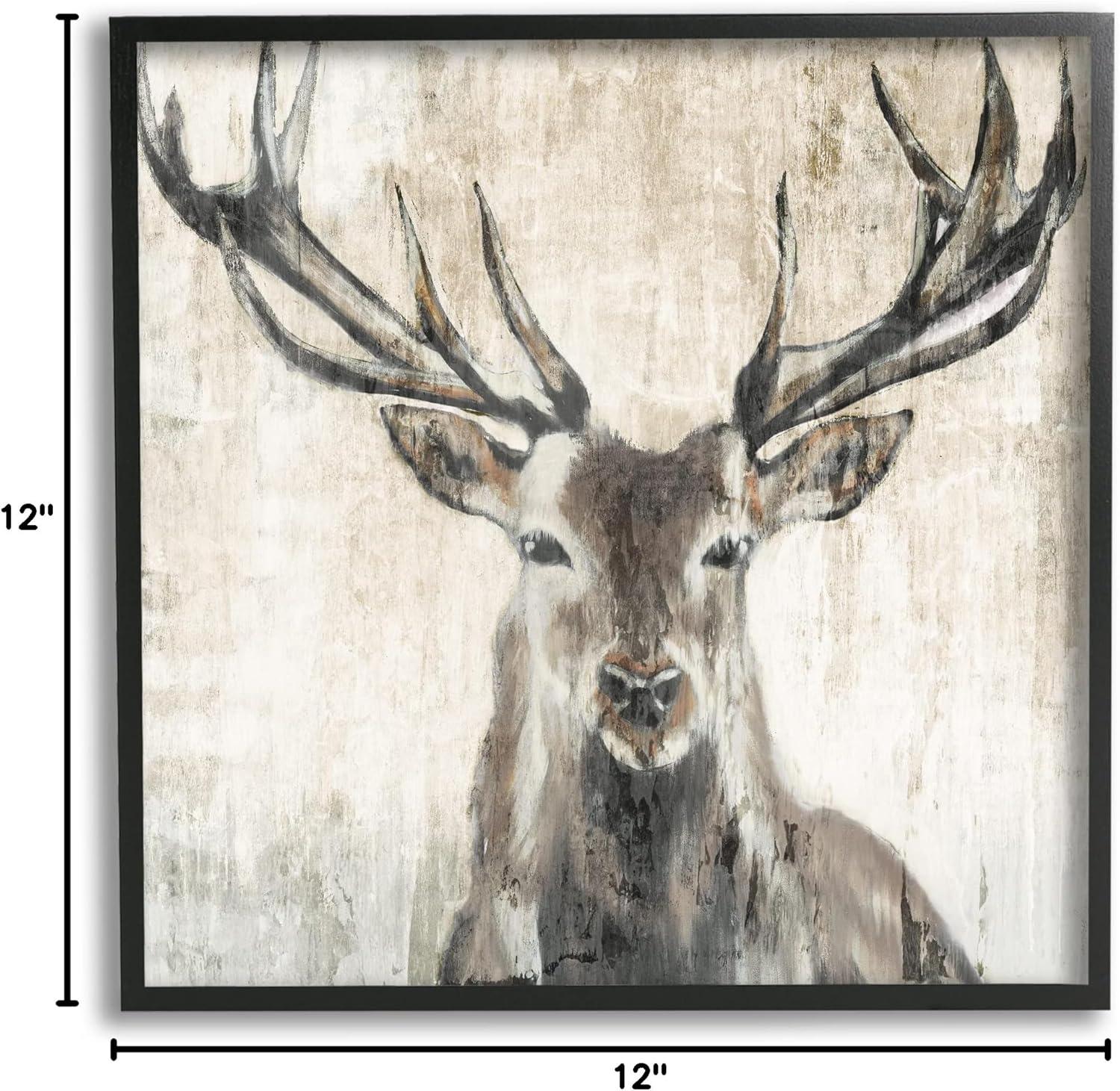 " Rustic Deer Elk Wildlife Portrait " by Liz Jardine