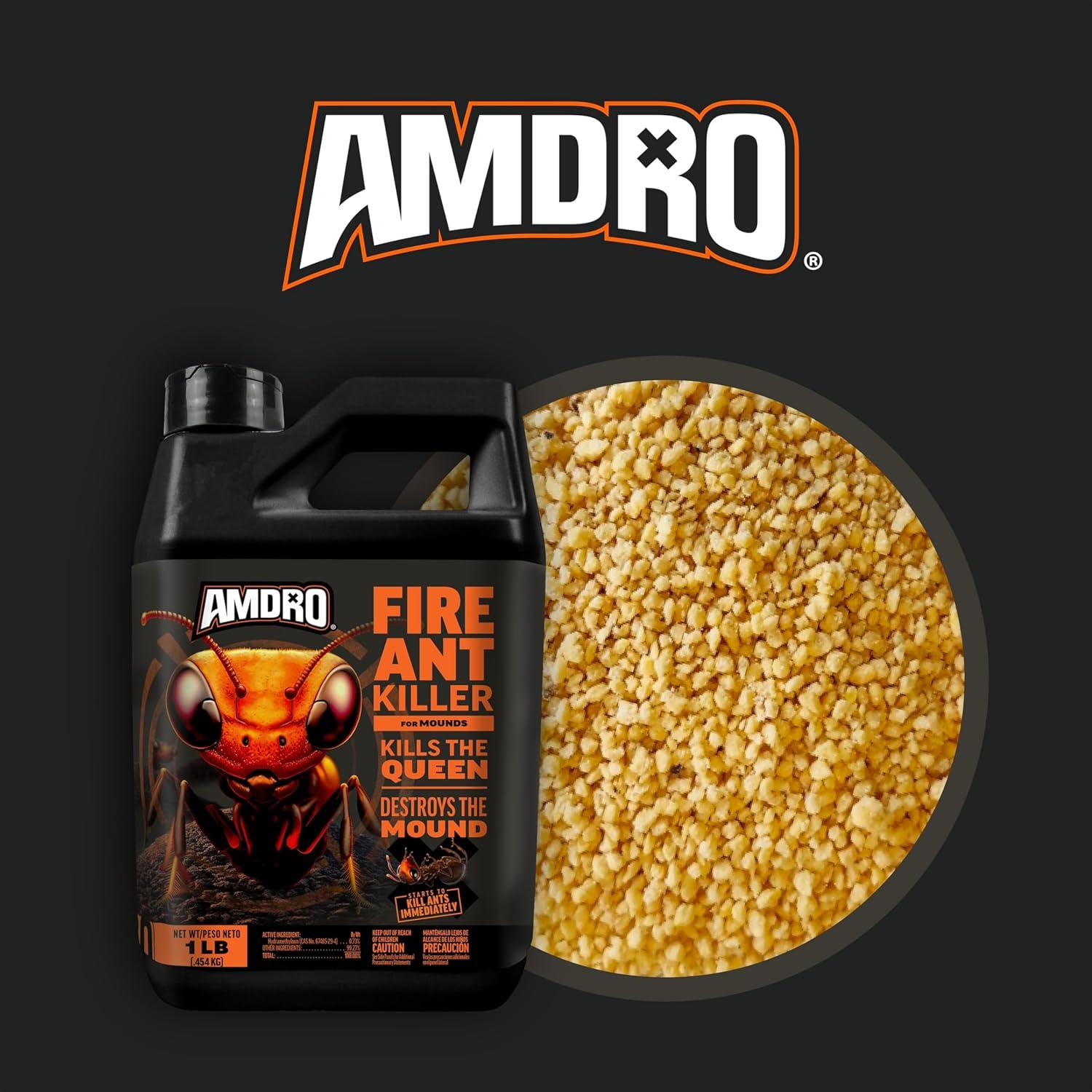 Amdro Outdoor Fire Ant Killer Bait for Mounds and Lawns, 1 lb.