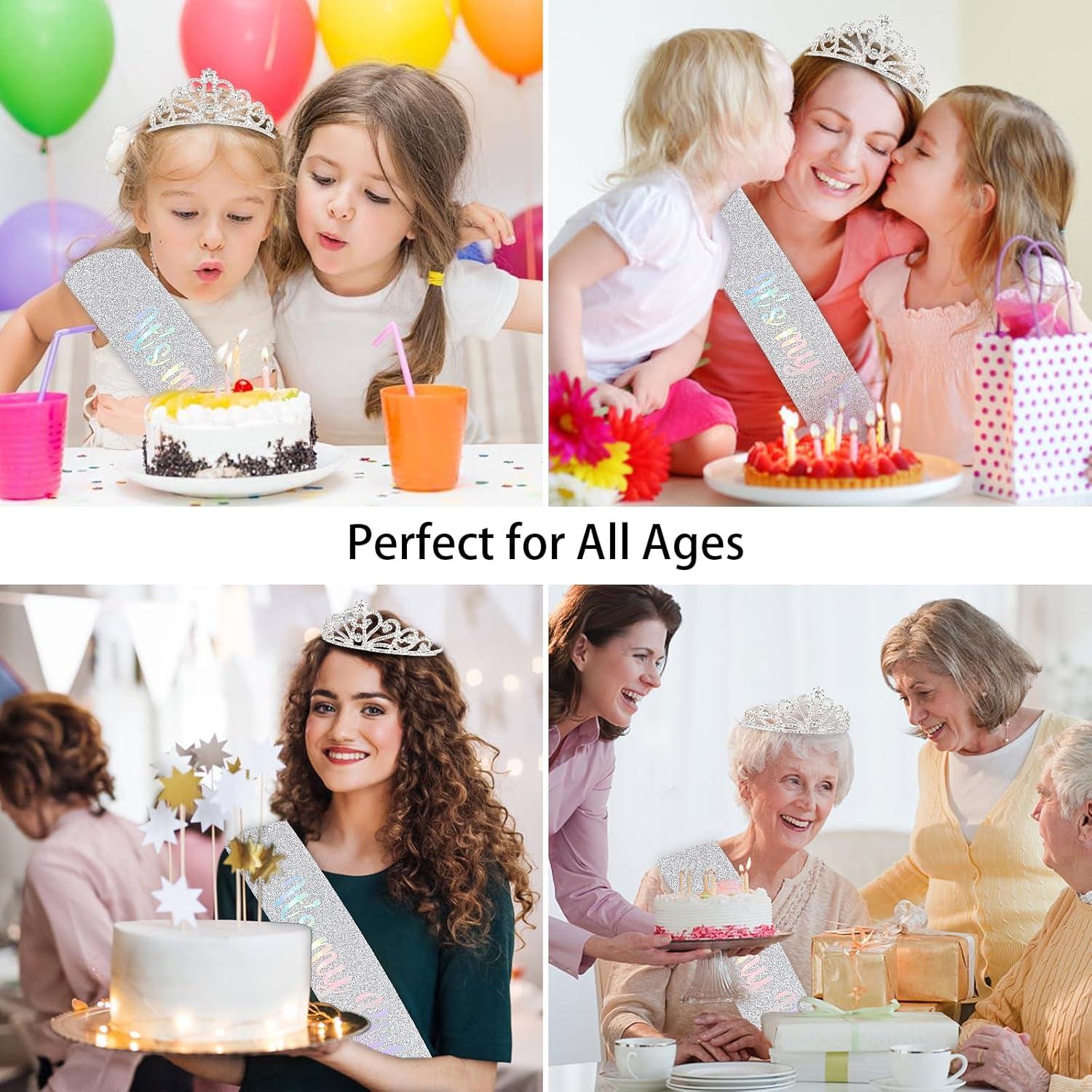 Hilingoto Clearance! Birthday Girl Crown with Birthday Sash Birthday Girl Headband Birthday Crowns for Women for Women Happy Birthday Decorations Birthday Party Supplies Girl Party Balloon