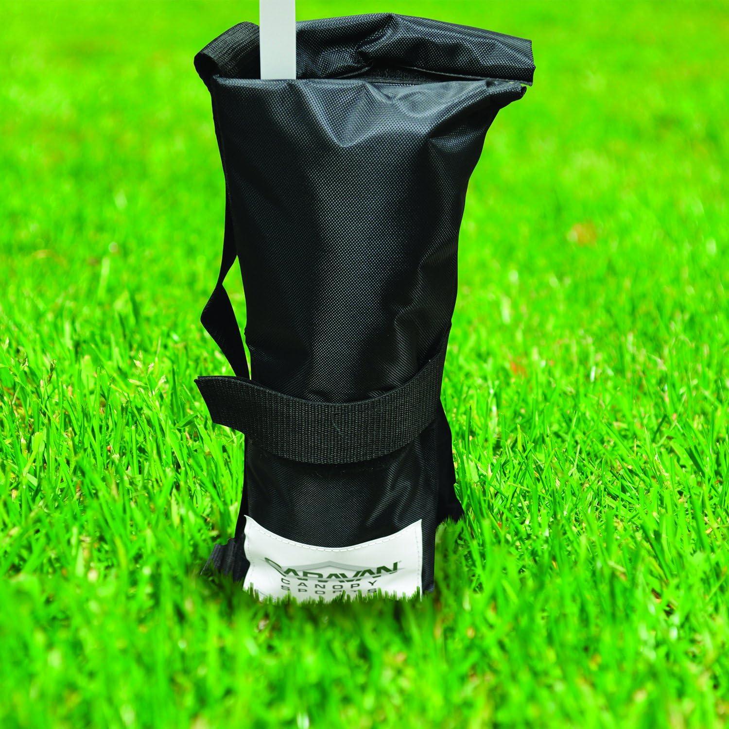 Black Reinforced Polyester Canopy Weight Bags Set of 4