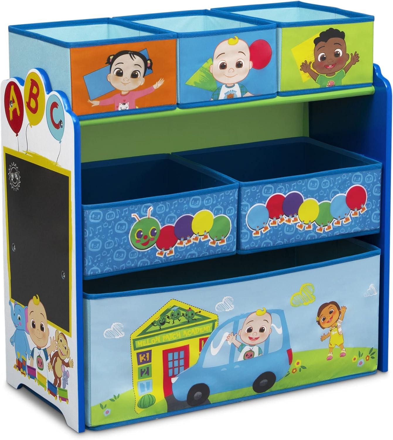 Cocomelon Design & Store 6 Bin Toy Storage Organizer - Greenguard Gold Certified