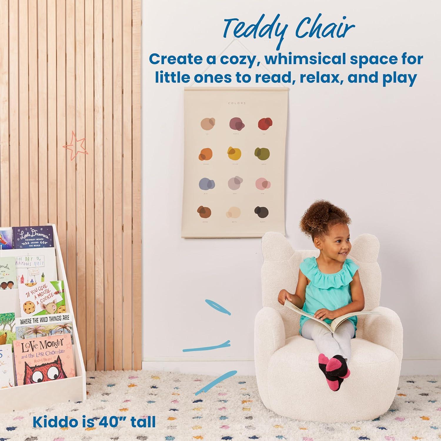 ECR4Kids Teddy Chair, White