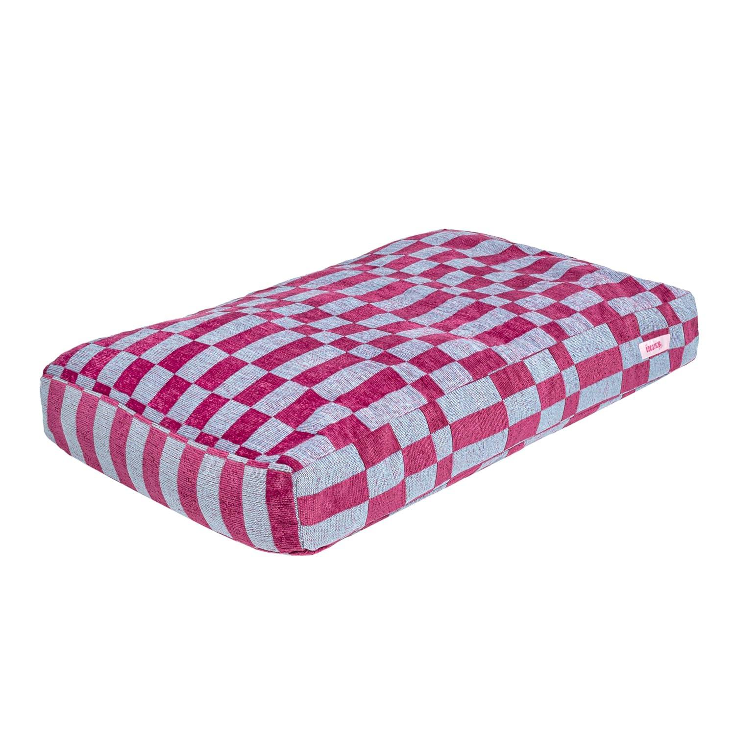 Mabel Designer Modern Ultra Soft Reversible Plush Rectangular Pet Bed with Washable Cover
