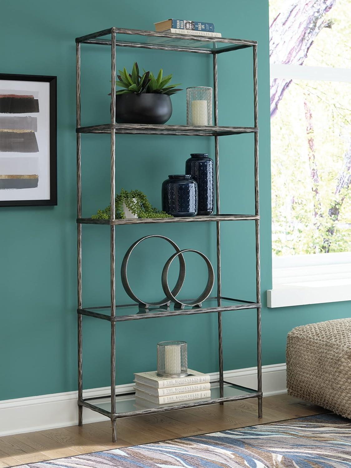 Ryandale 72'' H x 32'' W Aluminum Etagere Bookcase