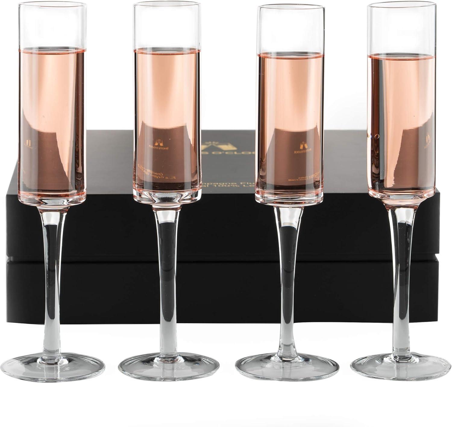 LEMONSODA Champagne Flutes Set of 4 - 6oz