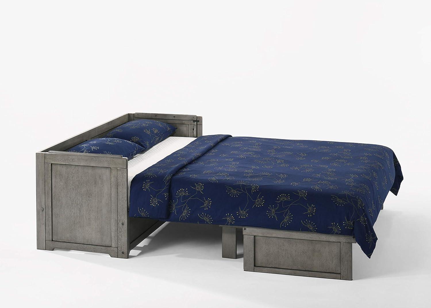 NIGHT & DAY Furniture Murphy Cube Cabinet Bed (Rural Gray, Queen)