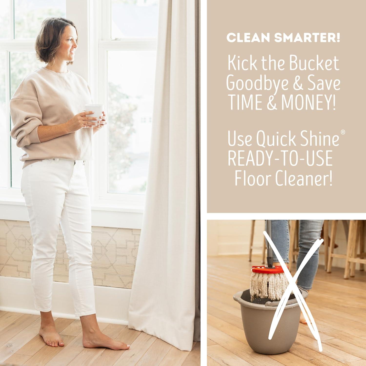 Quick Shine Spray Mop Combo Pack: Includes (1) Multi Surface Spray Mop, (3) Microfiber Pads and (1) 16 oz Multi-Surface Cleaner