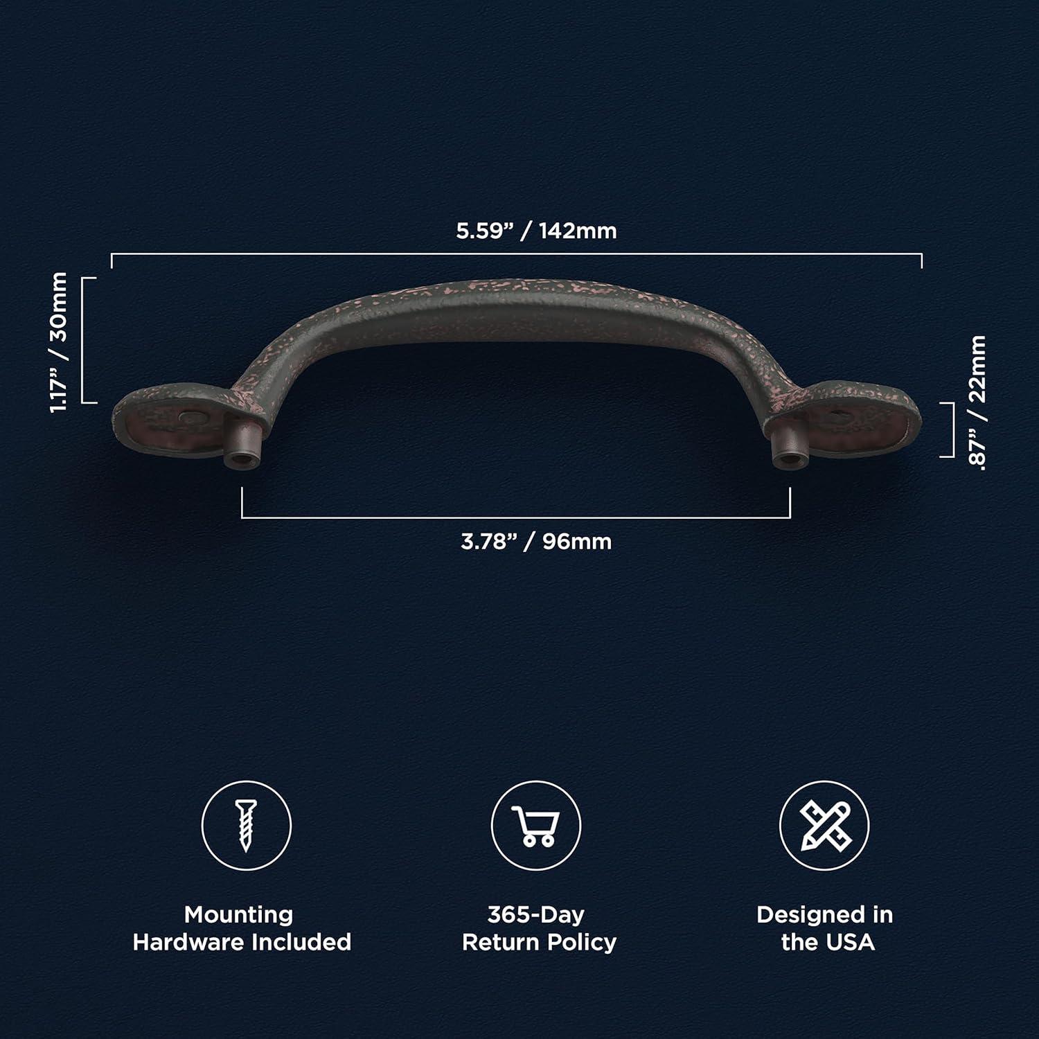 Refined Rustic Kitchen Cabinet Handles, Solid Core Drawer Pulls for Cabinet Doors