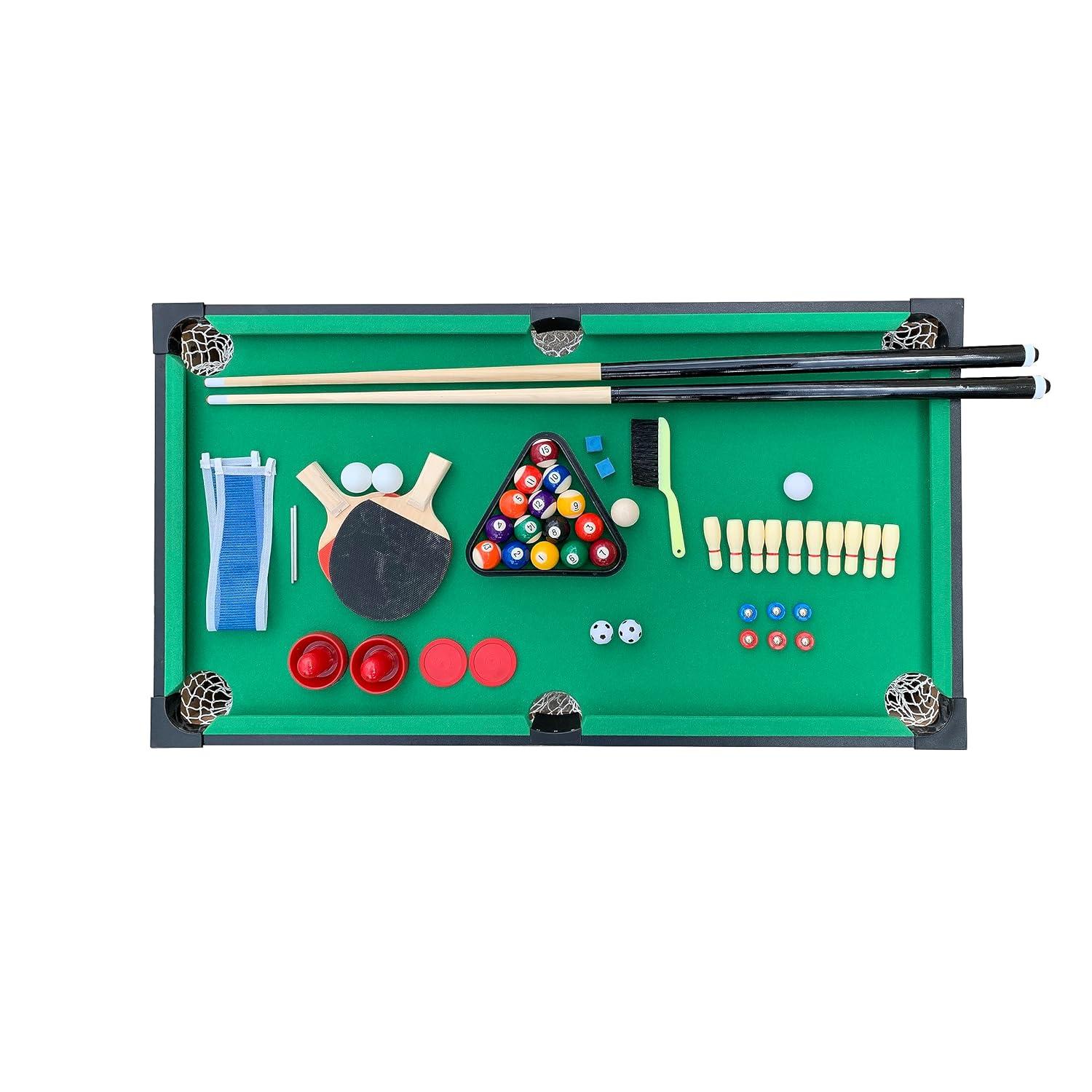 KICK Foosball Tables KICK Hexad 48″ 6-in-1 Multi Game Table Combo Arcade Set for Home, Game Room, Friends & Family