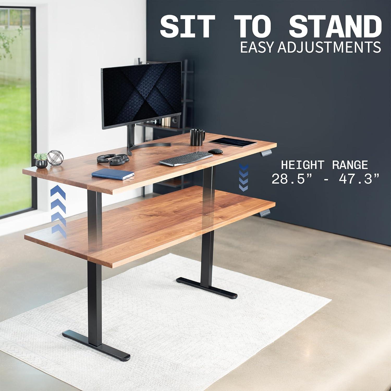 VIVO Electric Dual Motor Standing Desk Frame, E-200 Series