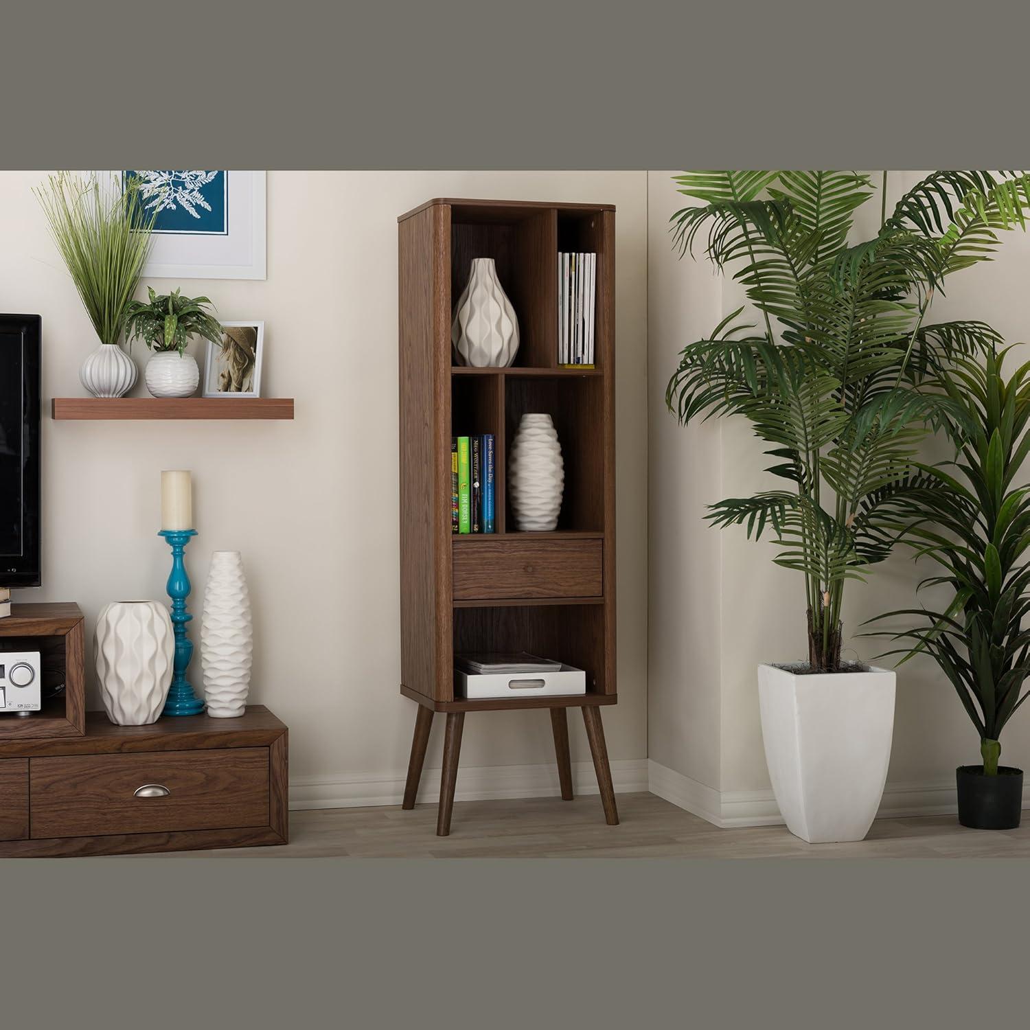 Ellingham Compact Walnut Brown Sideboard with Splayed Legs