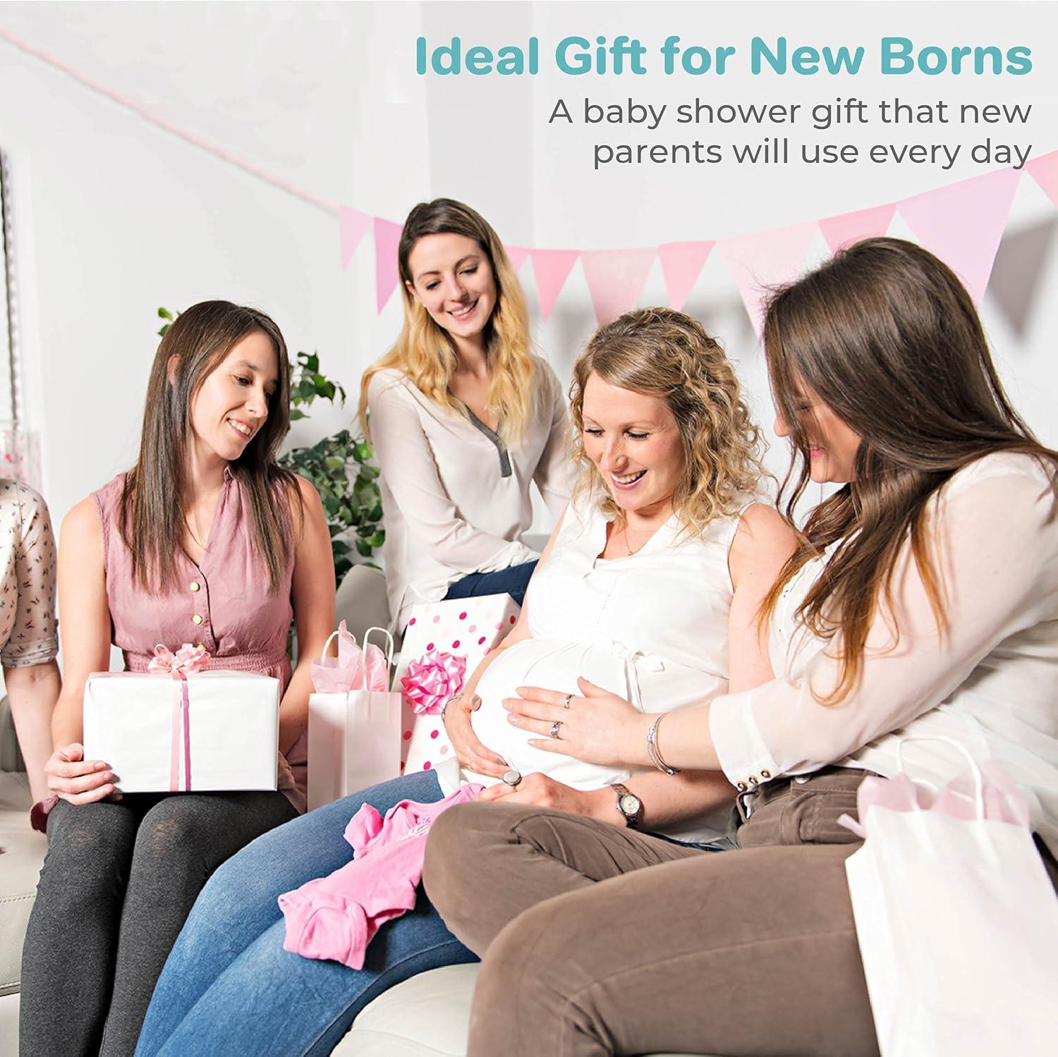 Spasilk Baby Hooded Towel Bath Set, Muslin Printed Hood, Pack of 2, Pink Shells