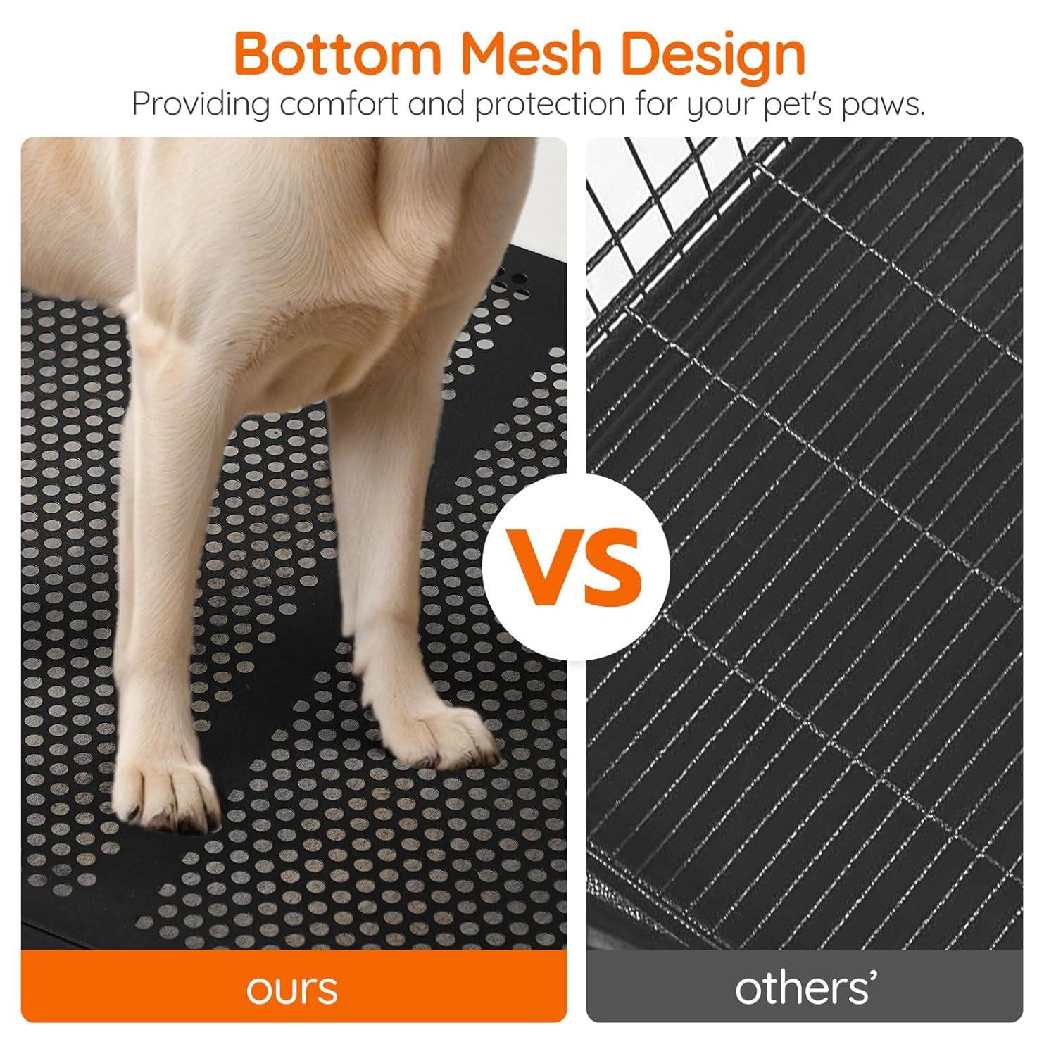 Tucker Murphy Pet™ 72.8 Inch Dog Crate Furniture For 2 Dogs, Farmhouse Double Dog Cage Furniture With Storage Cabinet And Drawer, Wooden Dog Kennel Tv Stand With Power Outlet