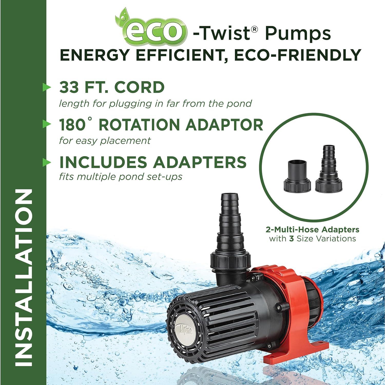 5300GPH Black and Red Ceramic Pond Pump with Controller