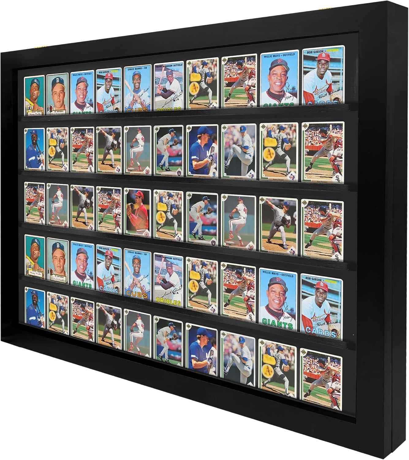 Pennzoni Display Co. PENNZONI Sports Card Display Case, Holds 50 Ungraded Sports & Playing Cards