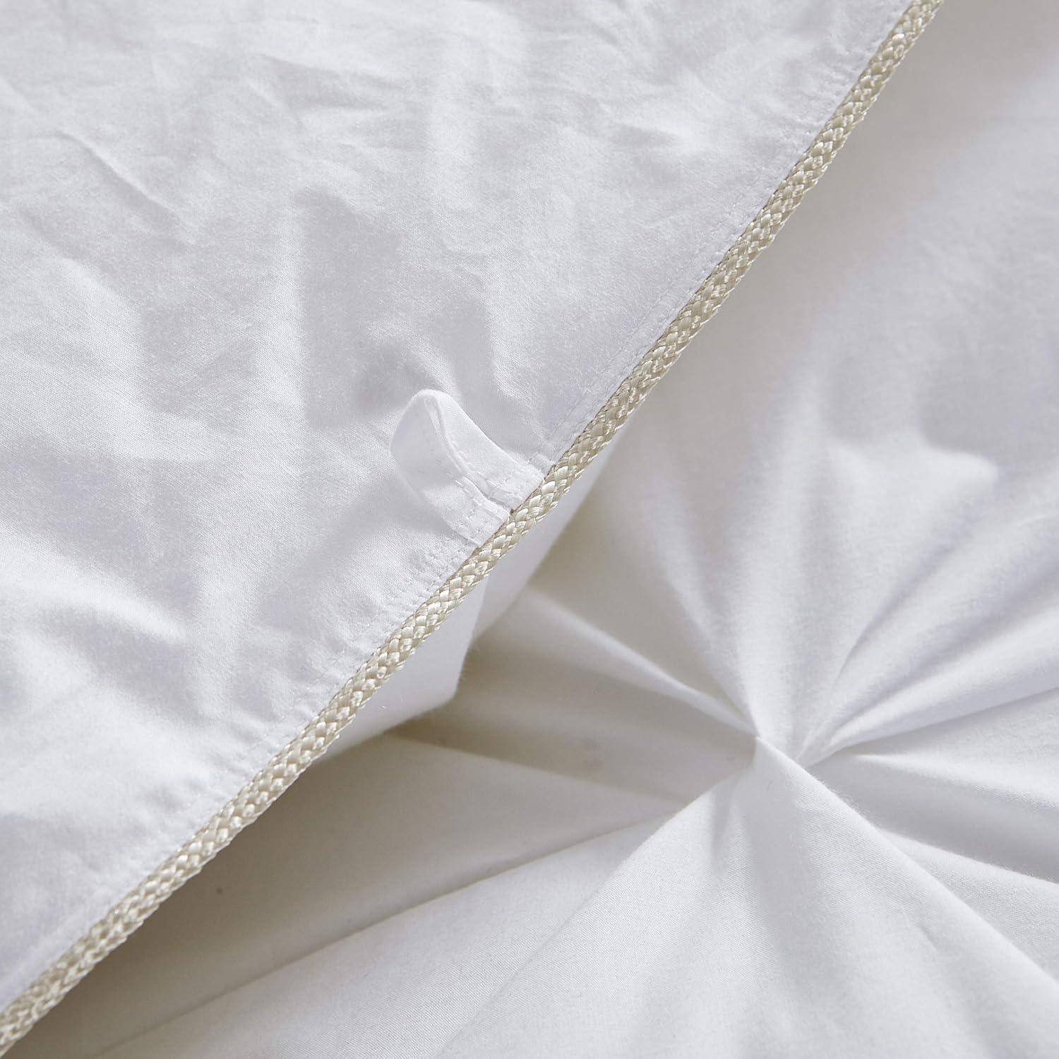 Luxurious King White Cotton Goose Down Comforter