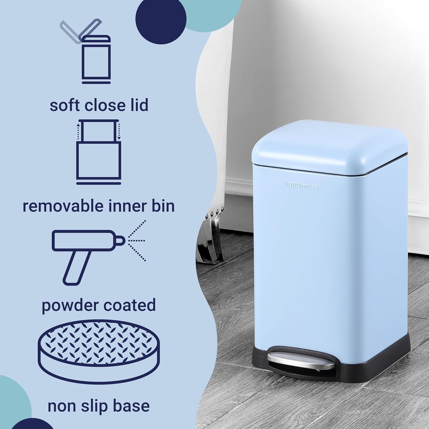 happimess Betty Retro Mini 3.2-Gallon Step-Open Trash Can