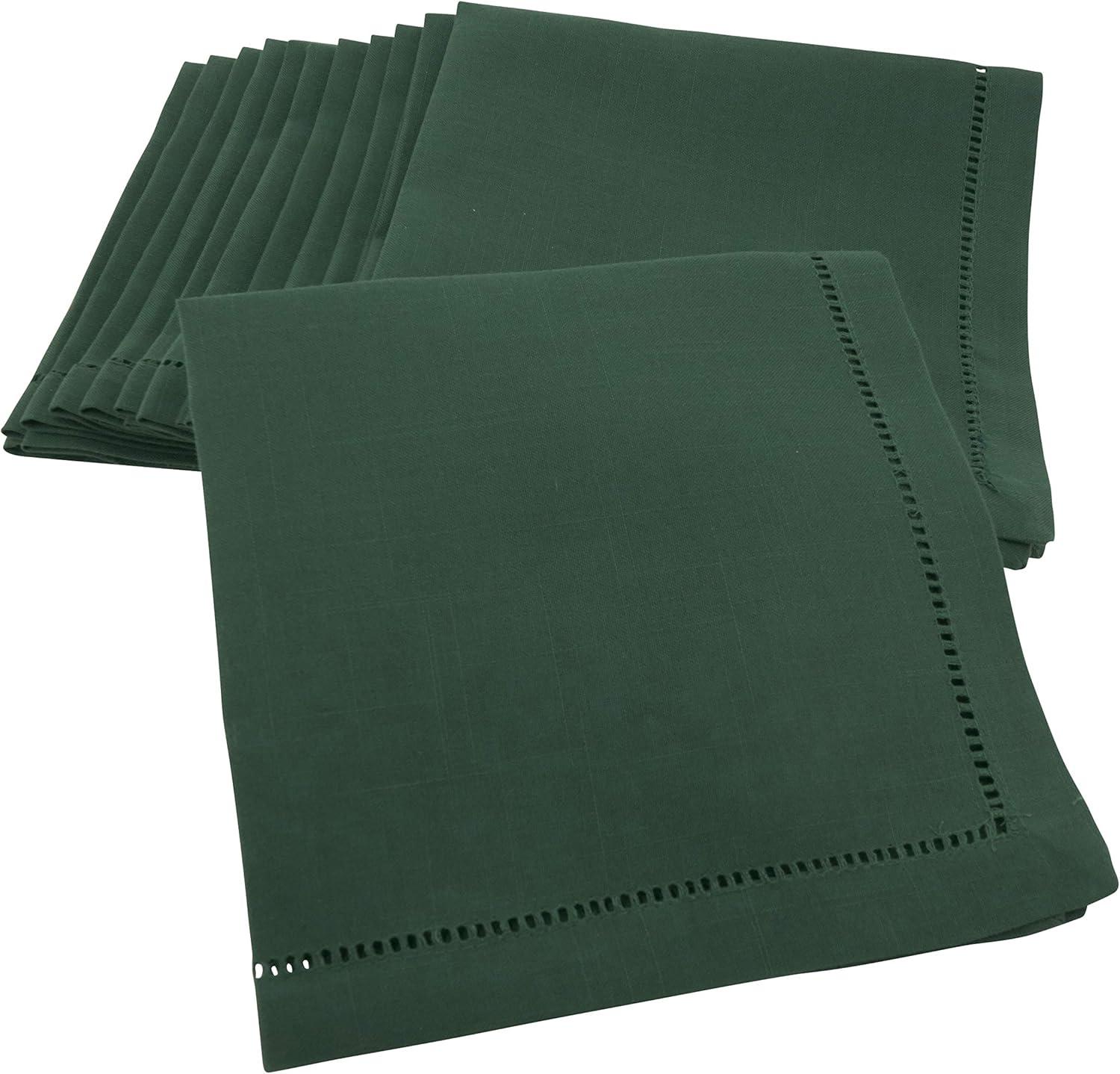 Saro Lifestyle Dinner Napkin With Hemstitch Border Design (Set of 12), 18"