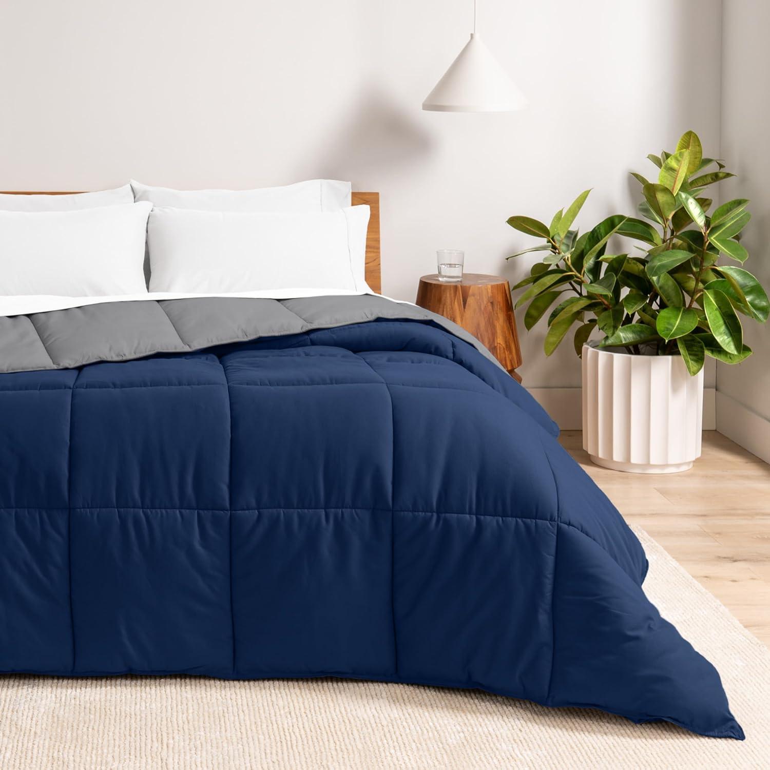 Bare Home Premium Ultra Soft Modern & Contemporary Box Stitch Comforter
