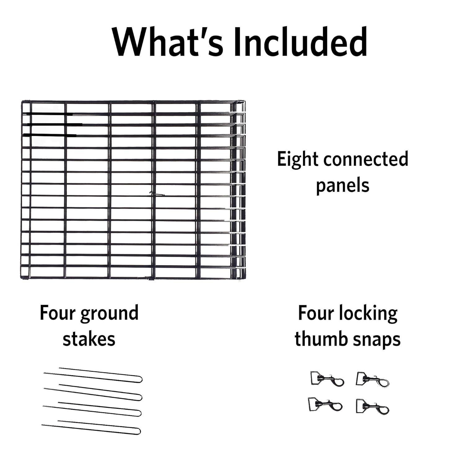 New World Pet Products B558-48 Parque Infantil Plegable para Mascotas, Negro, Extragrande/24 x 48"