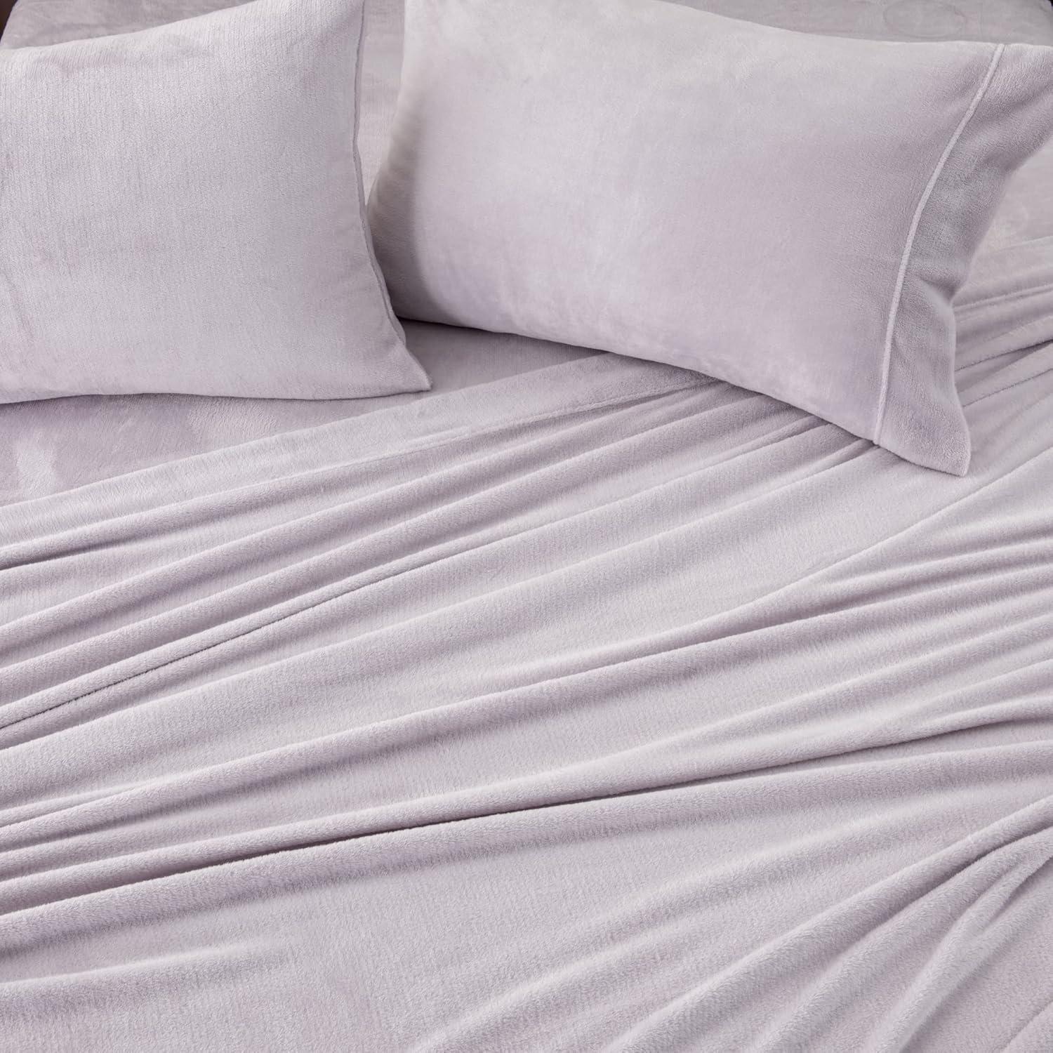 Solid Velvet Plush Fleece Sheet Set - Great Bay Home