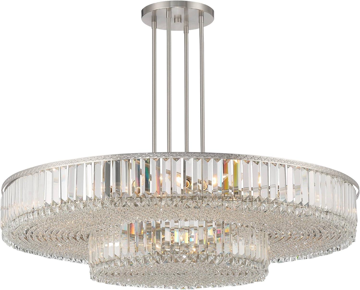 Ella 44.5" Brushed Nickel and Crystal Pendant Light