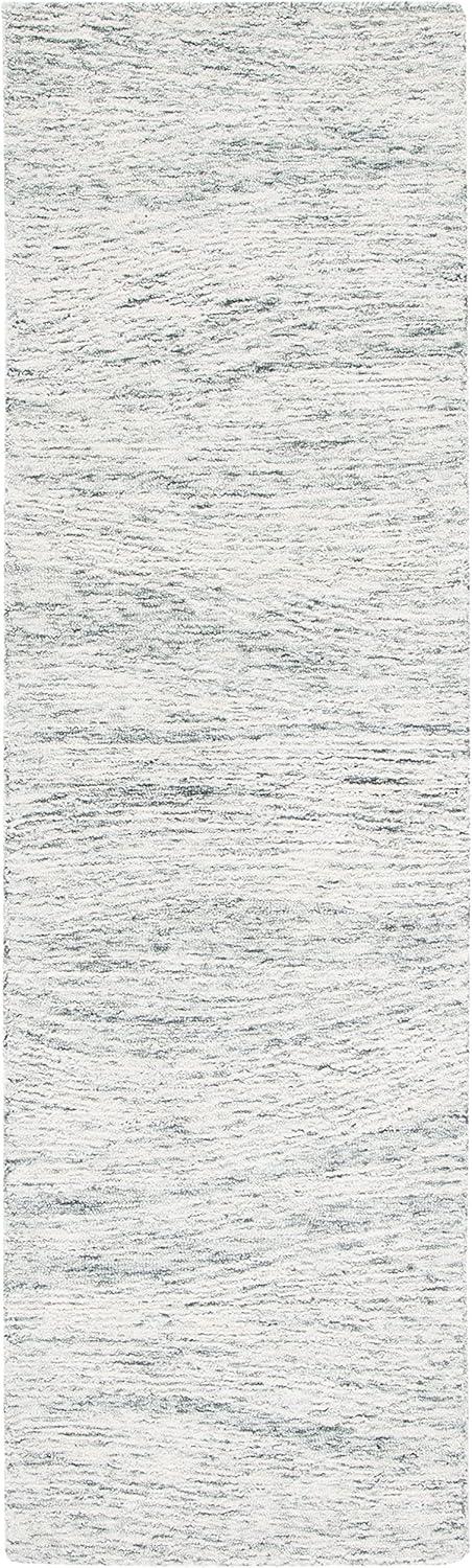 Metro MET995 Hand Tufted Indoor Runner Rug - Dark Grey/Ivory - 2'3"x6' - Safavieh