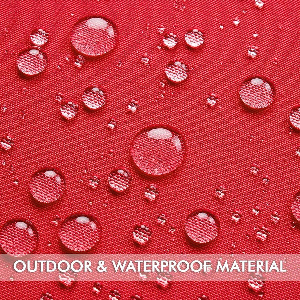 MIULEE Pack of 2 Decorative Outdoor Waterproof Pillow Covers Square Garden Cushion Sham Throw Pillowcase Shell for Spring Patio Tent Couch 18x18 Inch Red