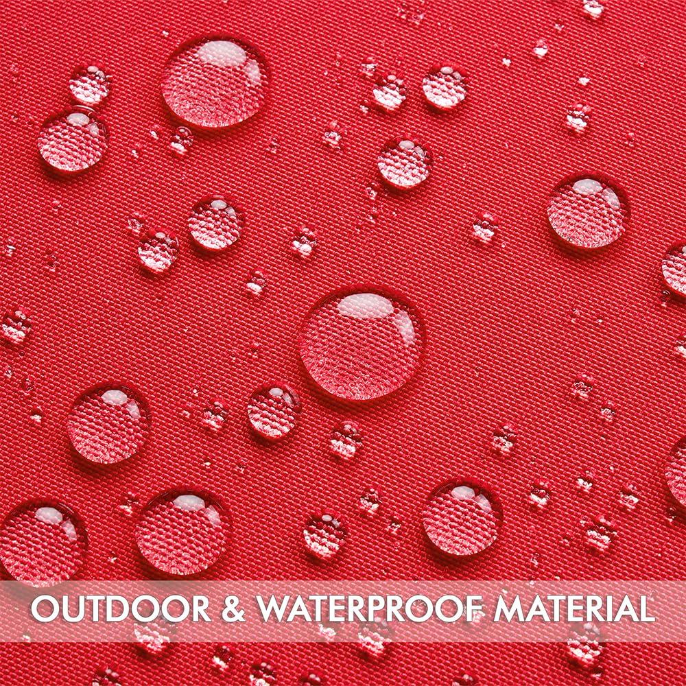 MIULEE Pack of 2 Decorative Outdoor Waterproof Pillow Covers Square Garden Cushion Sham Throw Pillowcase Shell for Spring Patio Tent Couch 18x18 Inch Red