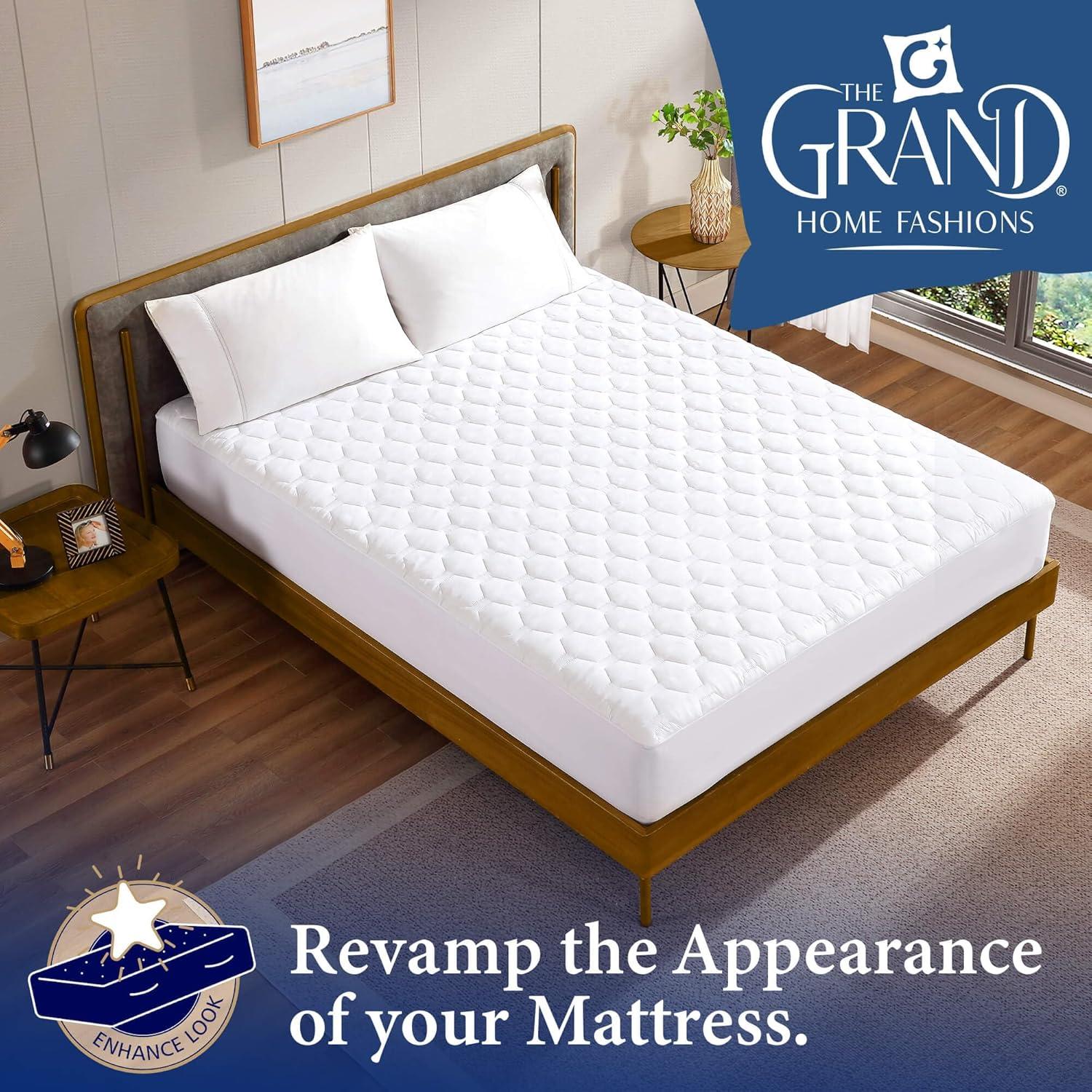 Twin XL Mattress Protector Waterproof, Rest-Guard 100% Waterproof Quilted Fitted Mattress Pad, Ultra Soft & Noiseless Mattress Cover Bed Cover - fits up to 21" Deep, Machine Washable