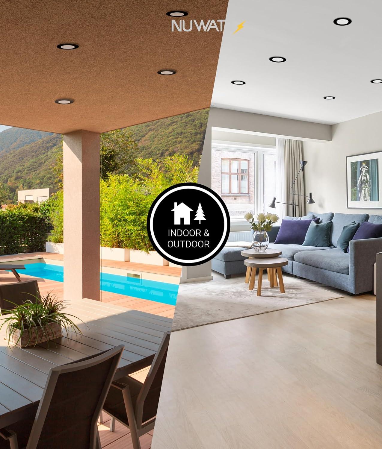 Panel Downlight 6'' Selectable Color Temperature Dimmable Air-Tight IC Rated LED Canless Recessed Lighting Kit