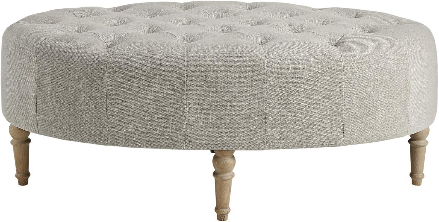 Martha Stewart Clara Tufted Oval Ottoman