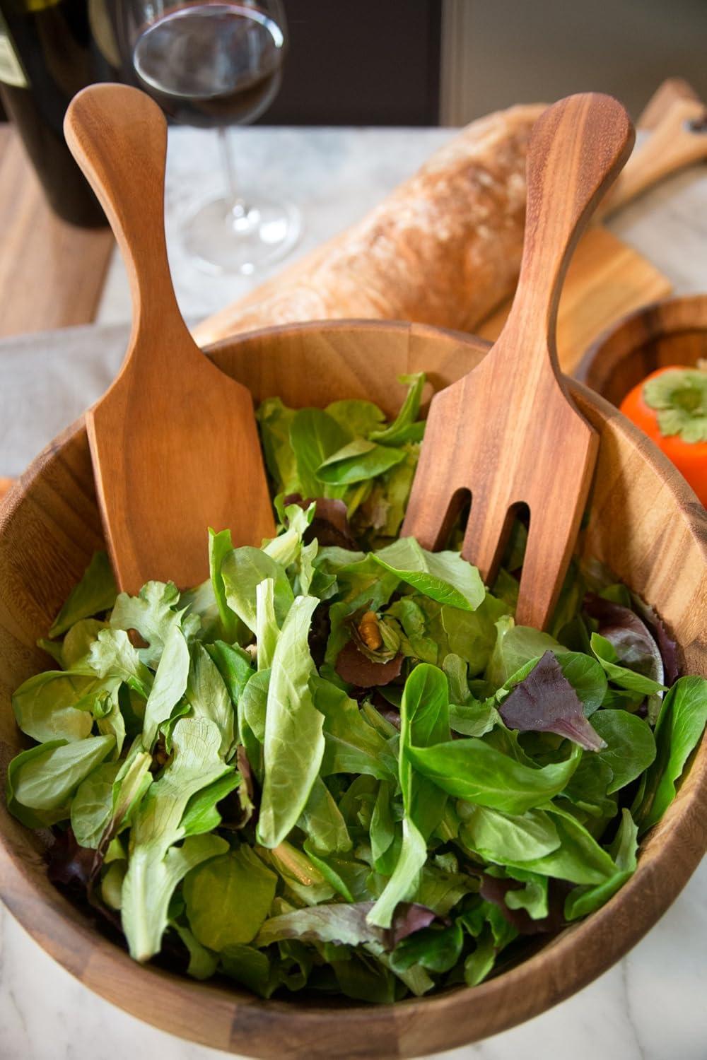 Ironwood Gourmet Servers, Medium, Large Tulip Salad Bowl