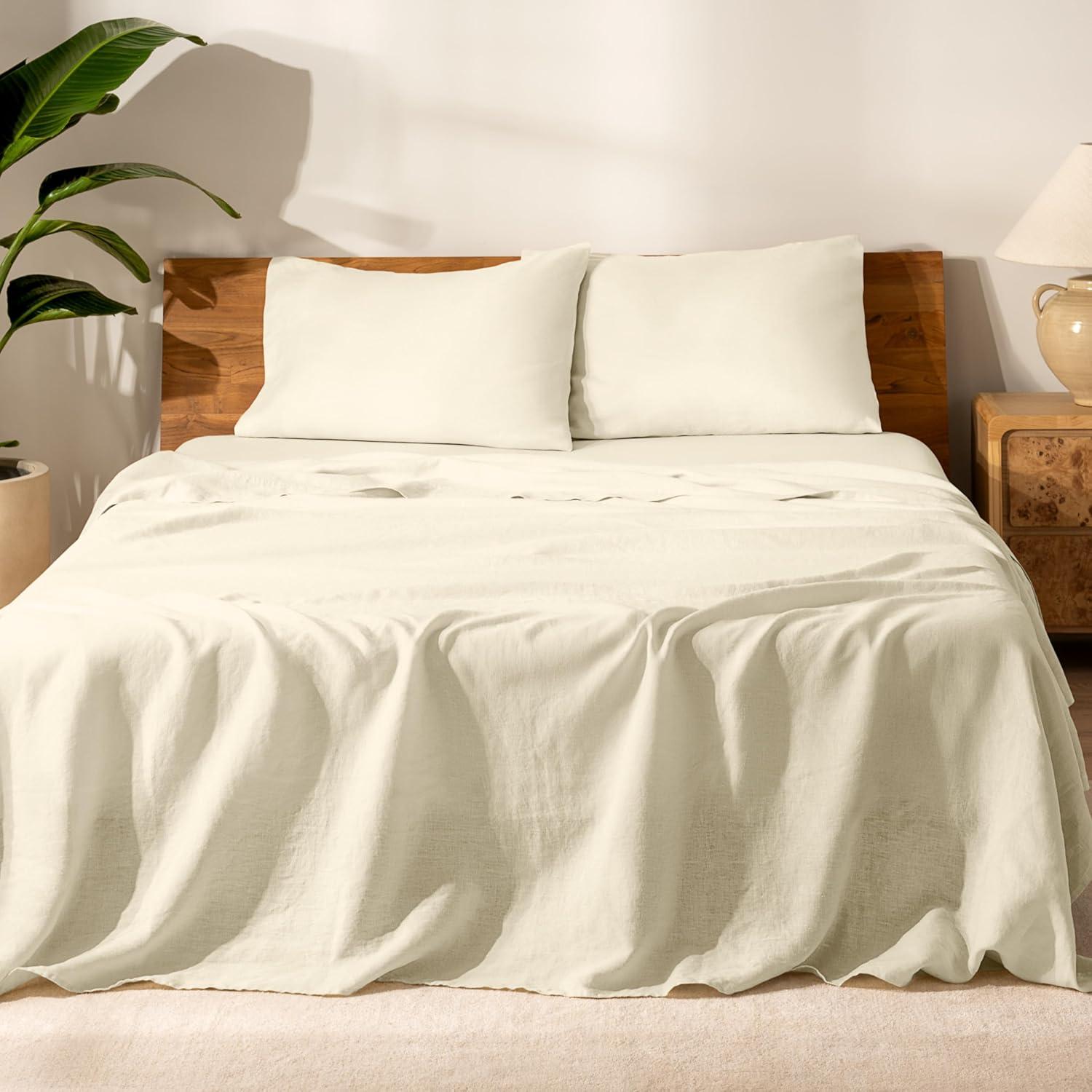 Bare Home 100% Linen Sheet Set