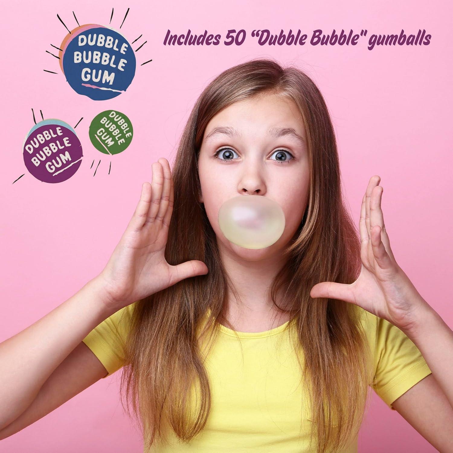 Schylling Dubble Bubble Classic Gumball Machine with Assorted Bubble Gum – Fun Candy Dispenser for Kids & Adults