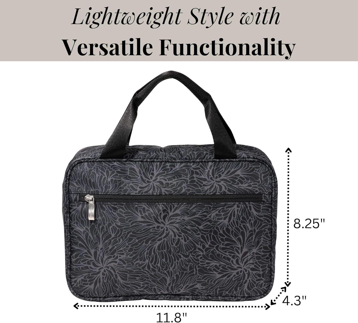 baggallini Large Hanging Travel Toiletry Kit - Midnight Blossom