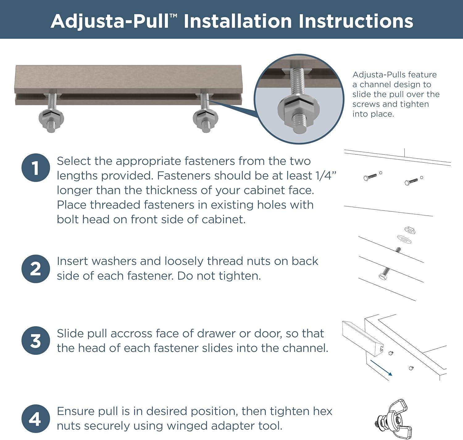 Franklin Brass Classic Curve Adjustable-Pull Adjustable 2 to 8-13/16 in. (51-224 mm) Drawer Pull