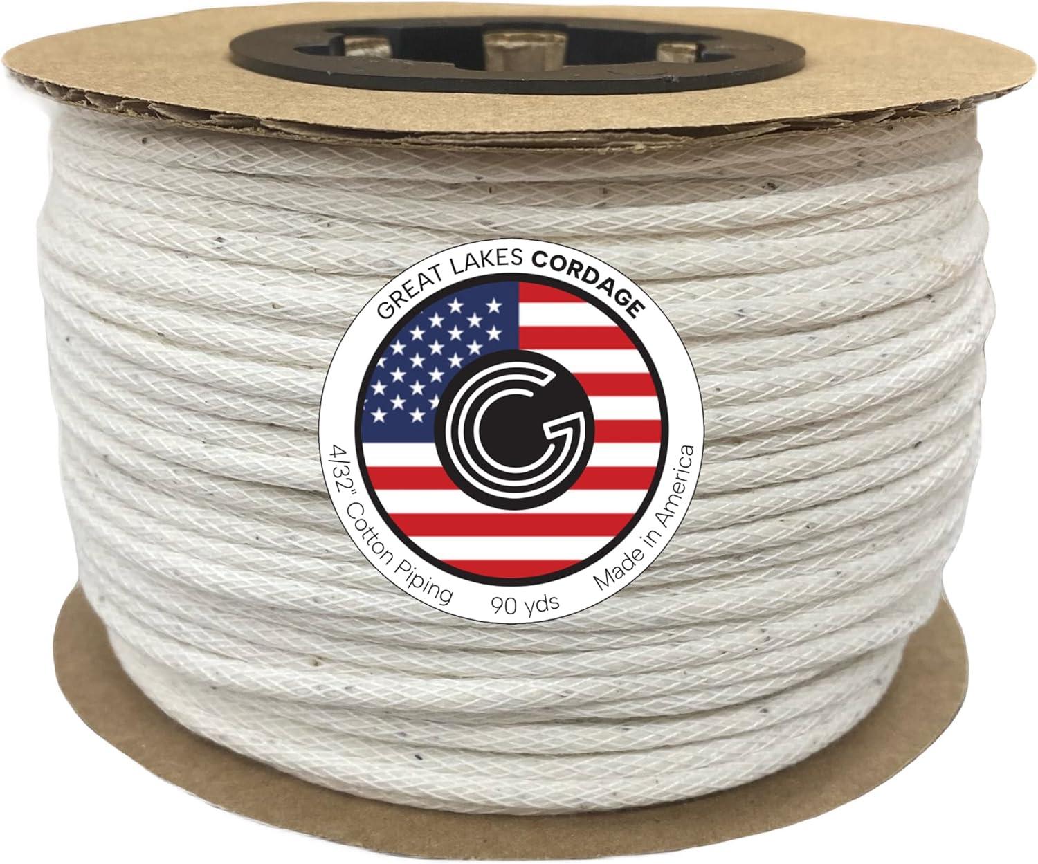 Great Lakes Cordage 4/32" Cotton Piping Cord Size 00 (90 Yards)