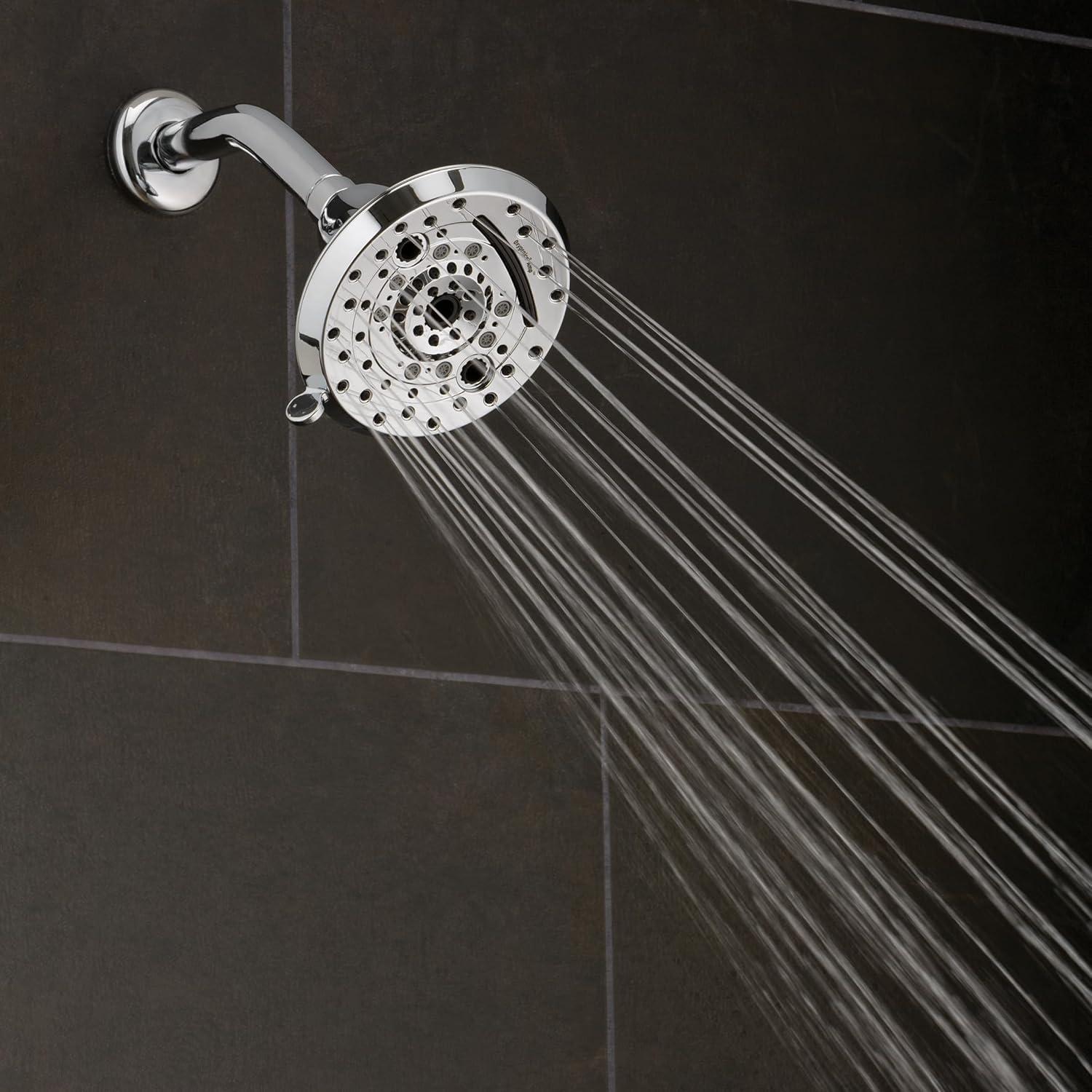 Amp Polished Chrome 5-Inch Wall Mounted Shower Head