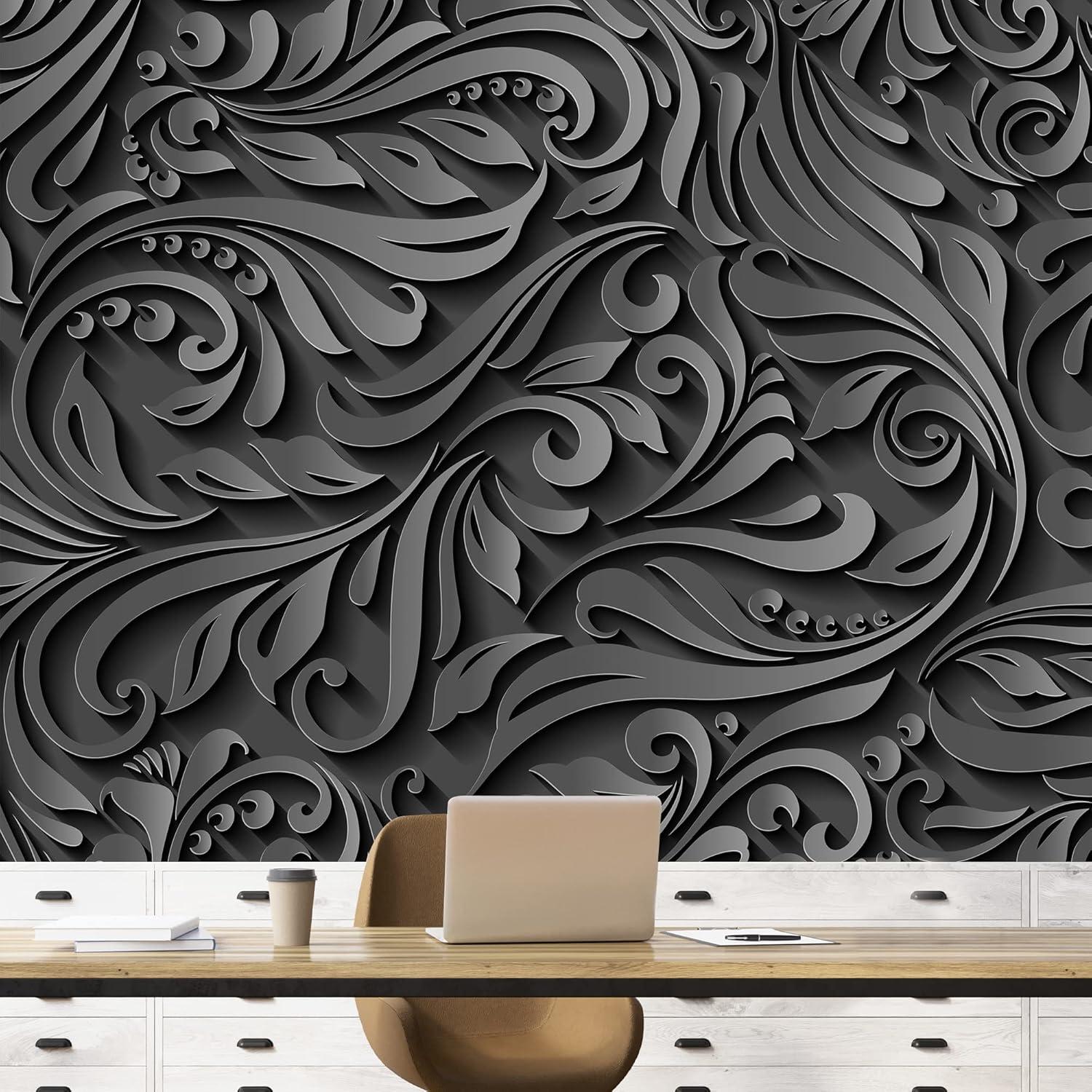 IDEA4WALL Modern Abstract Peel & Stick Floral Border