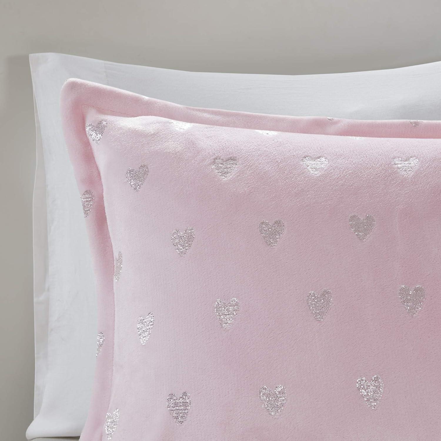 Intelligent Design Rosalie Metallic Printed Plush Comforter Set