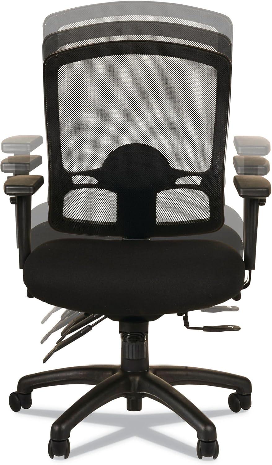 Alera Alera Etros Series Mid-Back Multifunction with Seat Slide Chair, Supports Up to 275 lb, 17.83" to 21.45" Seat Height, Black