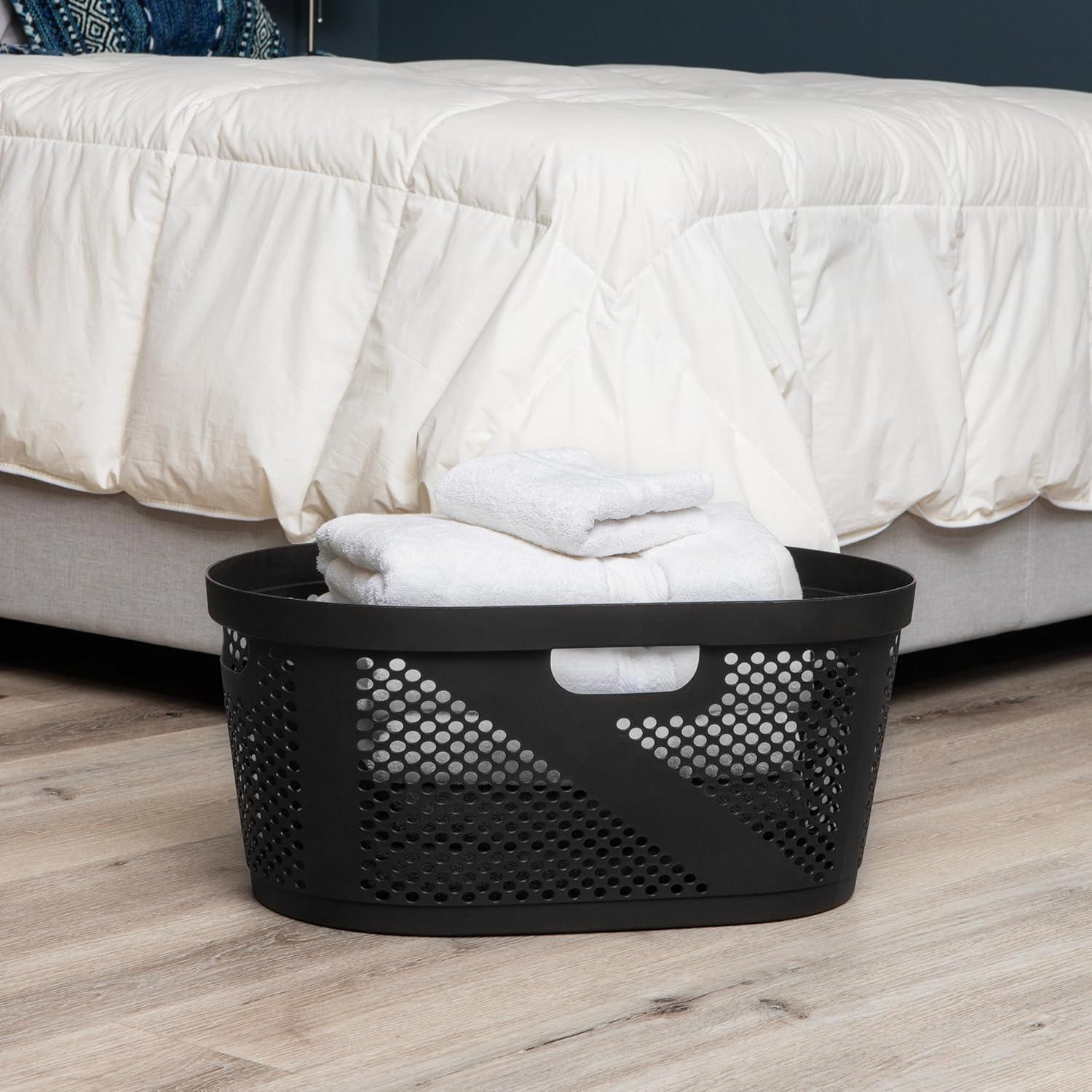 Mind Reader Mind Reader 40L Laundry Basket, Clothes Hamper, Ventilated, Plastic, 23"L x 14.5"W x 10.5"H, 2 Pack (Set of 2)