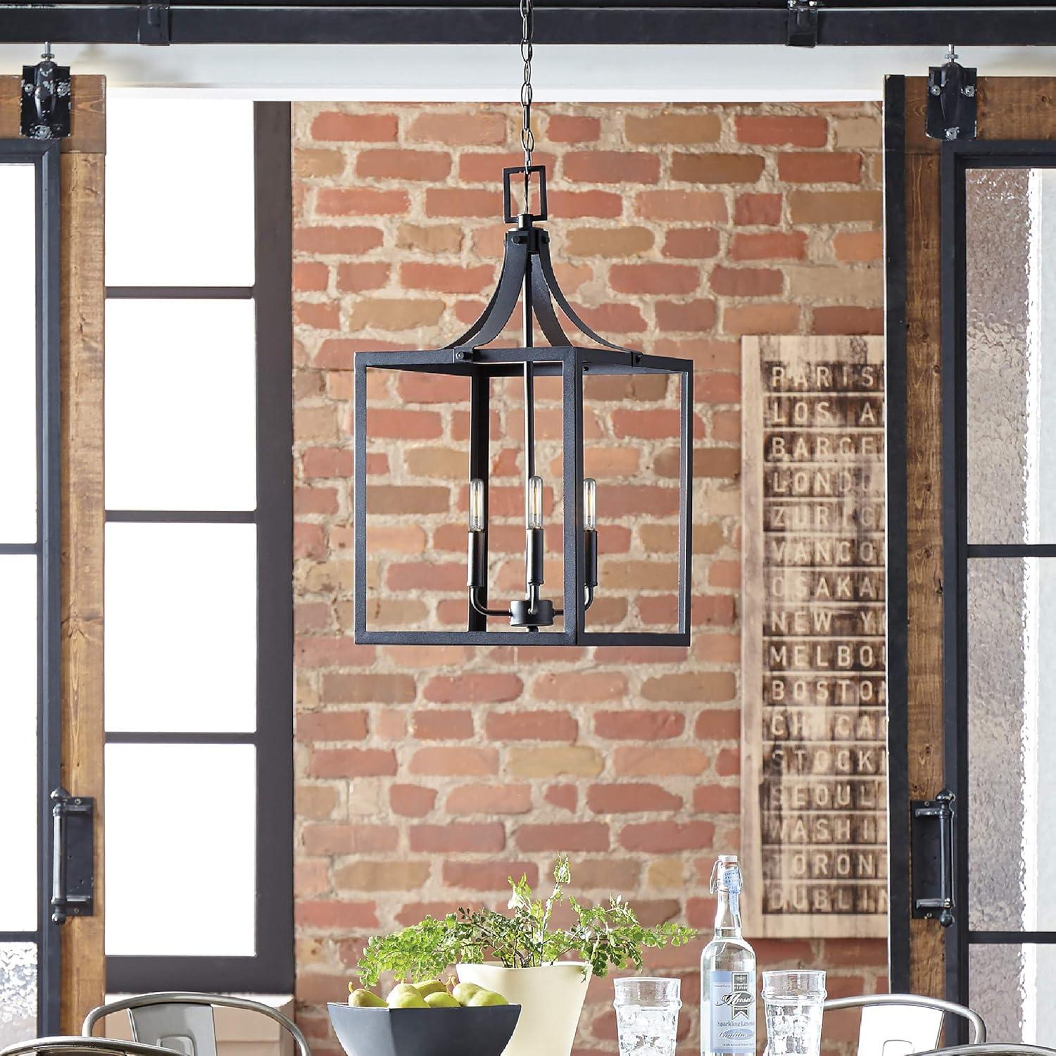 Labette Black Medium 3-Light Farmhouse Pendant