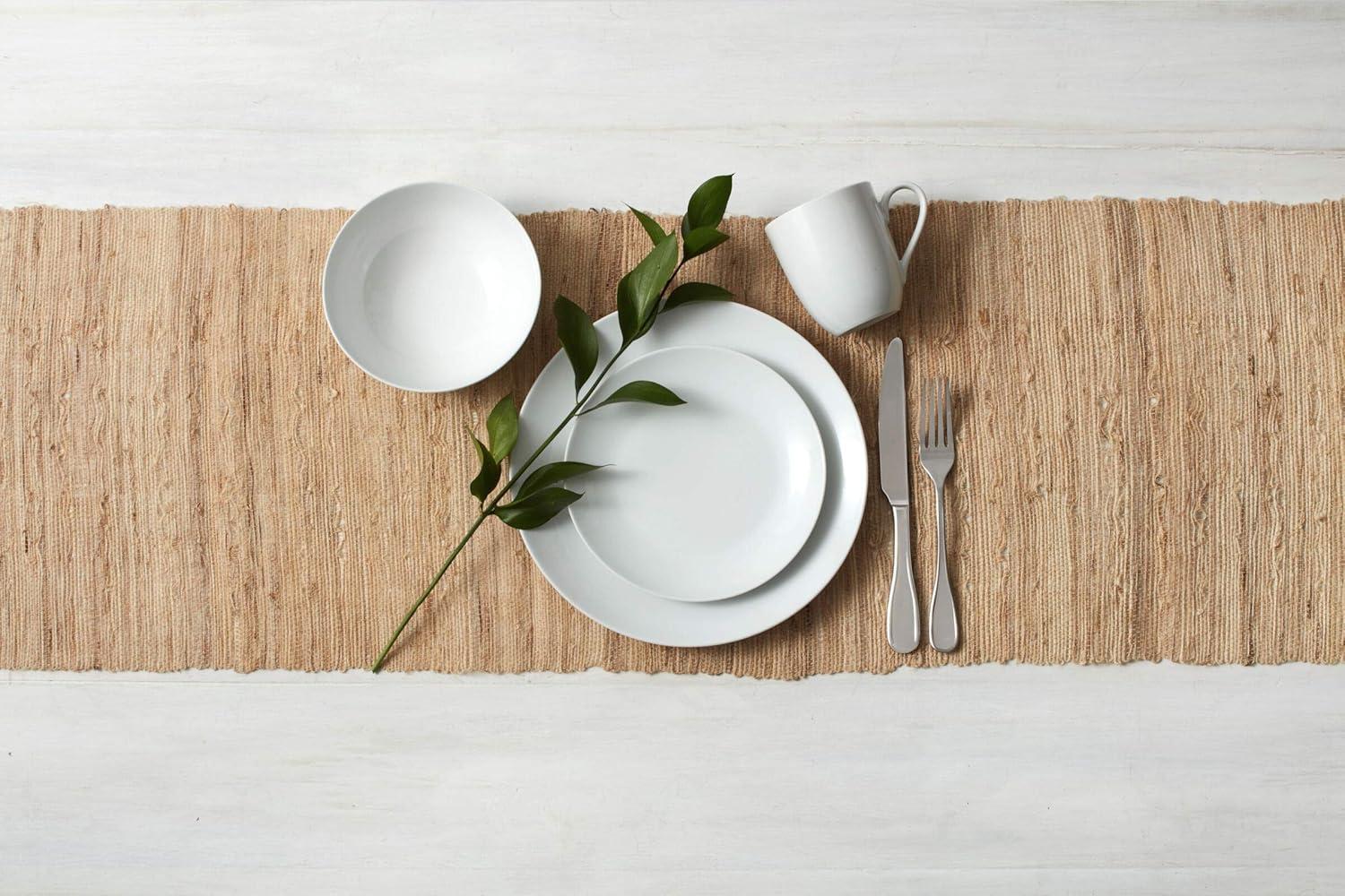 White Porcelain 16-Piece Dinnerware Set for 4