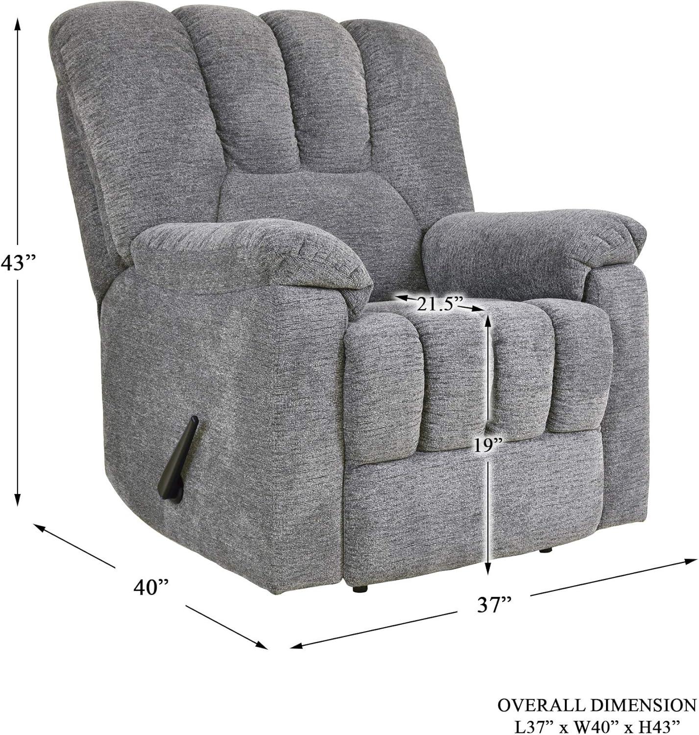 Lexicon Annaliese Chenille Recliner in Gray