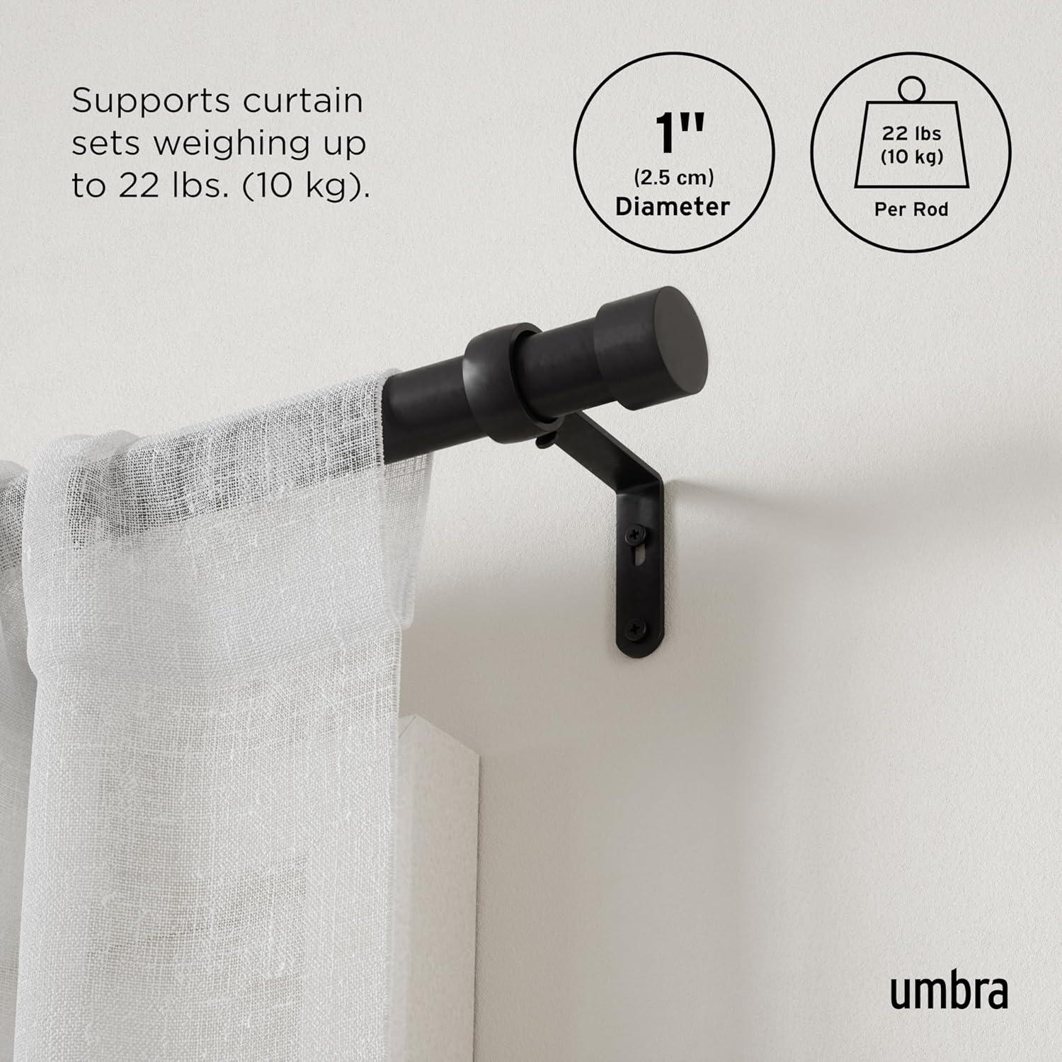 Umbra CAPPA Single Steel Curtian Rod