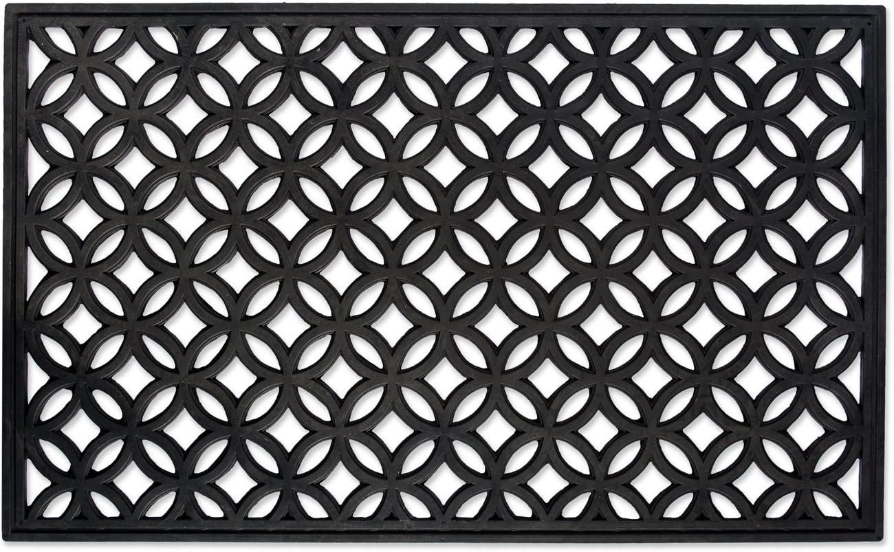 DII Rubber Doormats Collection All Weather, 18x30", Lattice